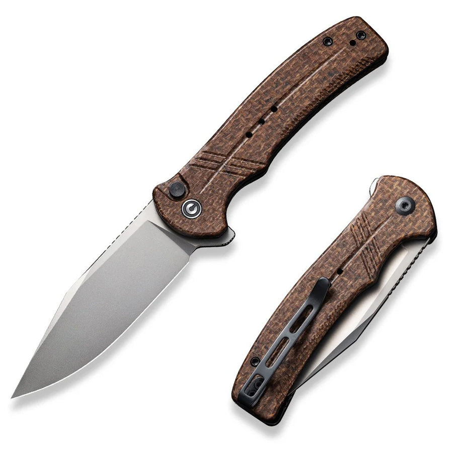 civivi-cogent-silver-brown-micarta