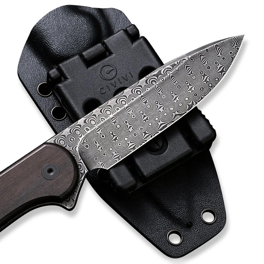 civivi-damascus-fixed-blade-ebony