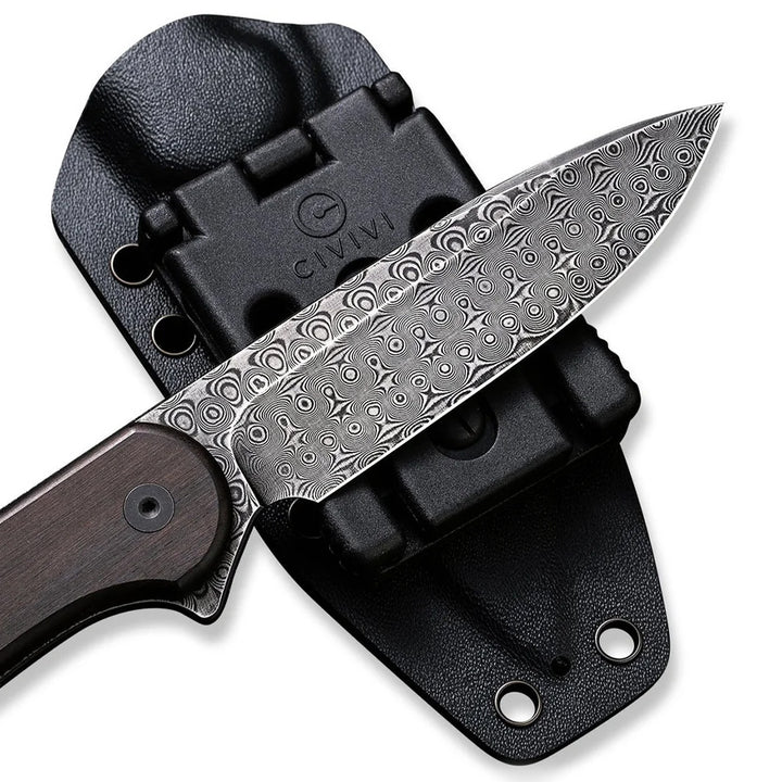 civivi-damascus-fixed-blade-ebony