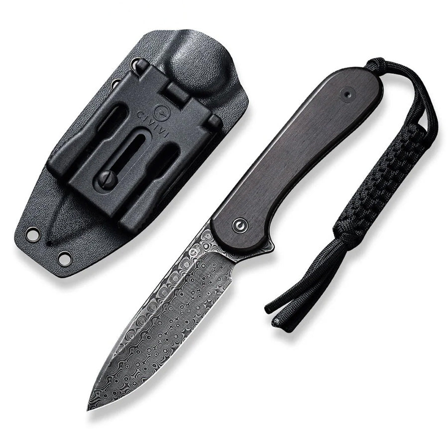 civivi-elementum-fixed-blade-damascus