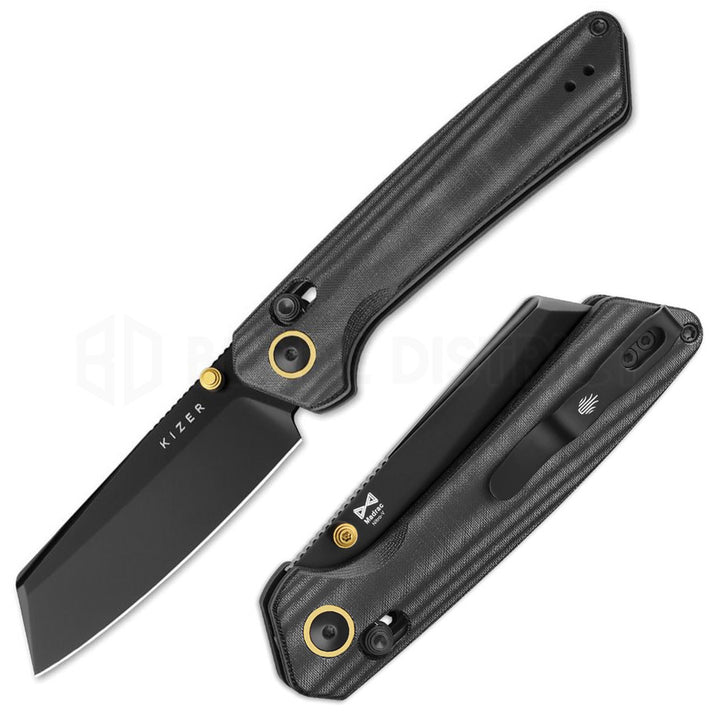 kizer-madrac-black-micarta-gold