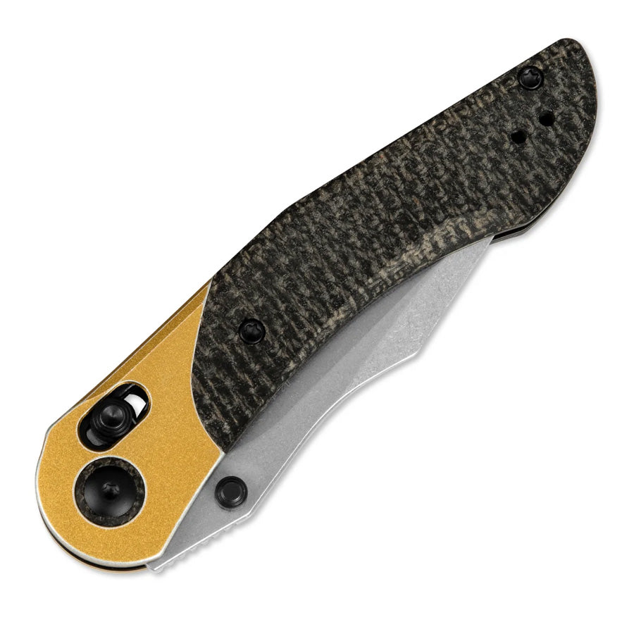 kizer-mini-mystic-burlap-micarta-gold-2