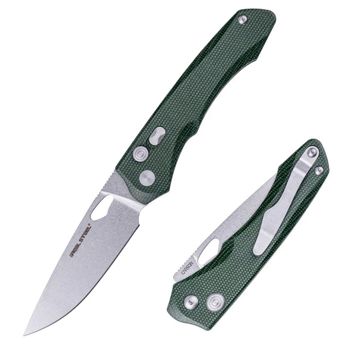 real-steel-griffin-pro-knife-silver-green-micarta
