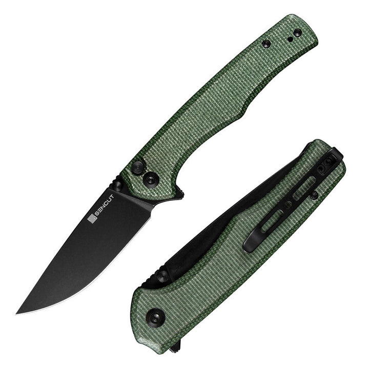 sencut-crowley-black-green-micarta-knife