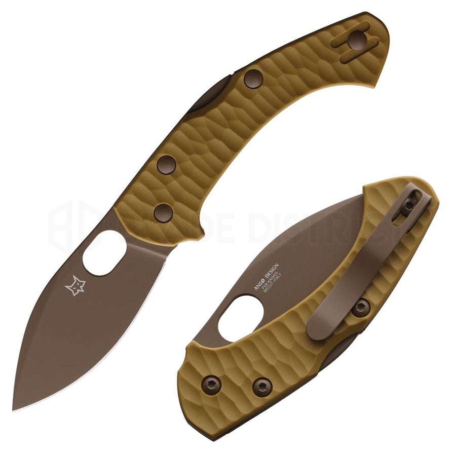 Fox Knives Zero 2.0 Desert Warrior Lockback Knife Black 2.75"