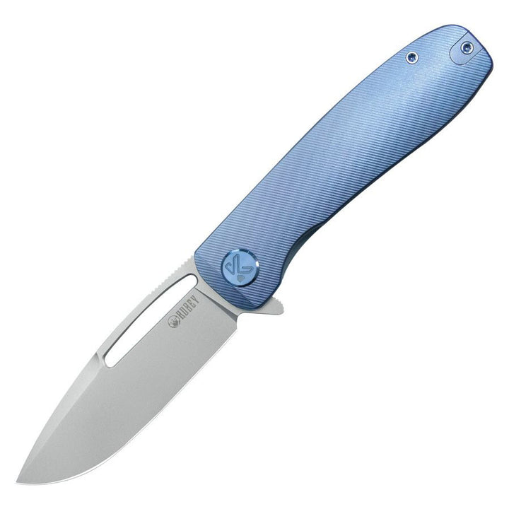 Kubey Supercell Liner Lock Pocket Knife Titanium 14C28N 3.46"