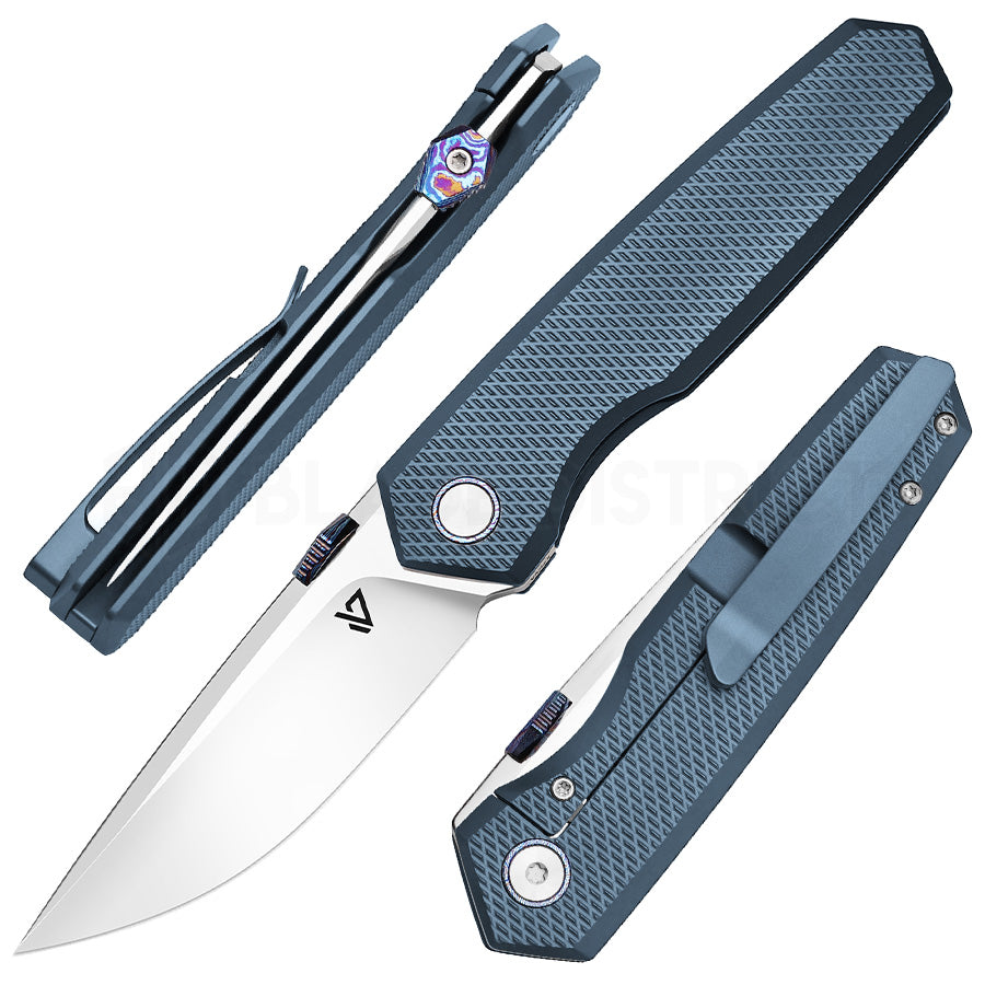 vanguard jaeger super mirror polish blue titanium