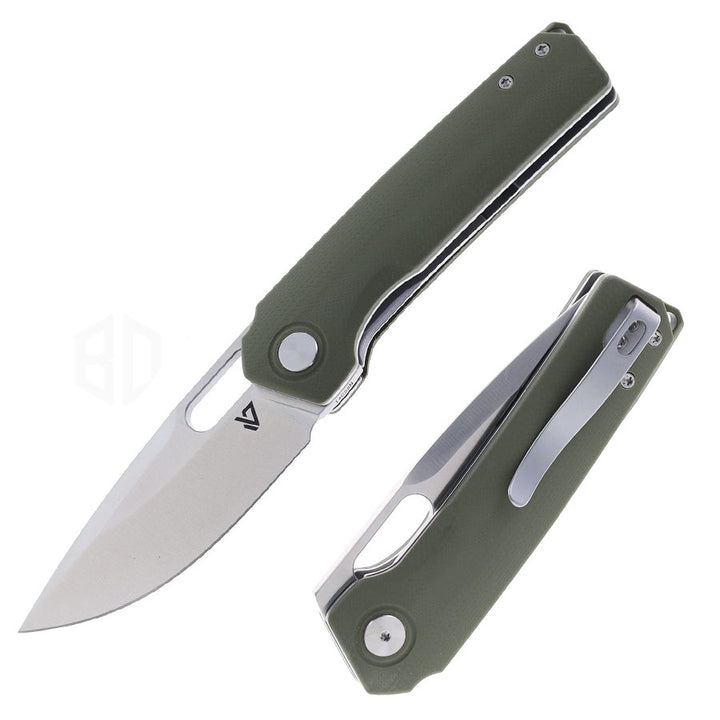 vanguard knives breaker g10 14c28n od green silver
